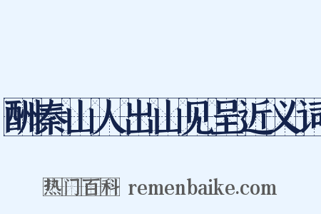酬秦山人出山见呈近义词是什么意思的图片